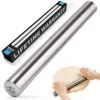 15.9 Inch Professional Stainless Steel Rolling Pin - Lightweight Metal French Rolling Pin - Perfect For Baking, Fondant, Pizza Dough Roller, Dumpling -KitchenAid Shop 41hwdj4cnoL