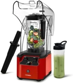 Quiet Commercial Blender With Soundproof Shield, 2200 Watt Professional Blenders For Kitchen With 80oz Jar And Self-Cleaning, High-Speed Blenders K90 Black -KitchenAid Shop 41i1J GRVDL. AC