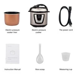 6L Electric Pressure Cooker 13 In 1 Stainless Steel 110V 1000W Primary Color Side Handle Kitchen Cooking Pressure Cooker/A -KitchenAid Shop 41i2INcKzAL