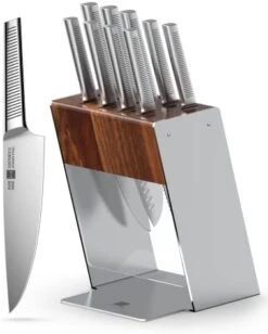 Ipurehome Knife Set Kitchen Knife Set, Professional 5 Pcs High Carbon German Stainless Steel Knife Set With Non-slip Wood Handles -KitchenAid Shop 41i5jabcmL. AC