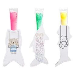 15 Pieces Reusable Popsicle Holders Popsicle Bags Freezer Ice Pop Sleeves Antifreezing Ice Pop Holders, White Fish Style -KitchenAid Shop 41i9E6wlkeL