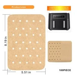 CUTIECLUB 2pcs Silicone Pot And 100pcs Disposable Liners Paper Set For Ninja DualZone XL/Dual Air Fryer, Rectangle Basket With Finger Holder And Clip -KitchenAid Shop 41iGXavYrmL