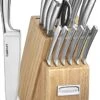 Cuisinart C99SS-15P 15 Piece Stainless Steel Blades Wood Professional-Cutlery-Block-Set -KitchenAid Shop 41iNtpWydHL