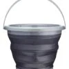 KitchenCraft Smart Space Collapsible Bucket, Black/Grey, 9 Litres