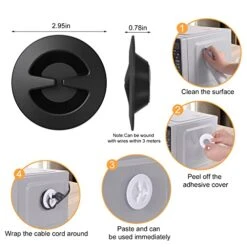 Cord Organizer For Kitchen Appliances, 4Pack Upgraded,Cord Organizer, Appliance Cord Organizer Stick On, Toaster, Coffee-Maker, Pressure-Cooker And Air-Fryer(black/white) -KitchenAid Shop 41iapdQ69kL