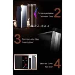 QYTECjgbx Wine Cabinet Refrigerator Temperature Glass Wine Cooler Stainless Steel Wine Rack Cooler Cooler Freezer Display Cabinet -KitchenAid Shop 41ibbVzB3xL