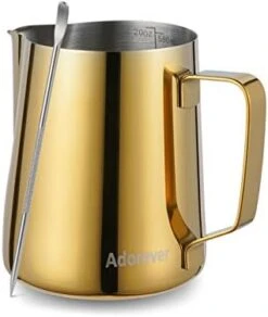 Milk Frothing Pitcher, 12oz 20oz 32oz 50oz 66oz Steaming Pitcher Stainless Steel Coffee Bar Espresso Machine Accessories, Cappuccino Barista Tools Milk Jug Steamer Frother Cup With Latte Art Pen -KitchenAid Shop 41ic9vAXnL. AC