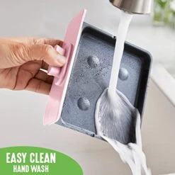 Healthy Ceramic Nonstick, 12" 5QT Square Electric Skillet With Glass Lid, Dishwasher Safe, Pink & 3-in-1 Breakfast Maker Station, Healthy Ceramic Nonstick Dual Griddles -KitchenAid Shop 41idsBdLDTL