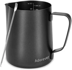 Milk Frothing Pitcher, 12oz 20oz 32oz 50oz 66oz Steaming Pitcher Stainless Steel Coffee Bar Espresso Machine Accessories, Cappuccino Barista Tools Milk Jug Steamer Frother Cup With Latte Art Pen -KitchenAid Shop 41iezdERtoL. AC