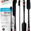 I ORO Silicone Jar Spatulas For Scraping - Rubber Spatulas Silicone Heat Resistant - Kitchen Spatulas Nonstick Cookware Safe - Silicone Utensil Set For Blenders, Mixing, Baking, & Makeup (5pc, Black)