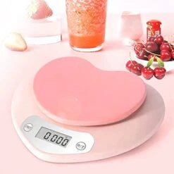 Pink Kitchen Scale - Large LCD Display, Tare Function, 11 Lbs(5kg) Capacity, 0.03 Oz.(1g) Precise Graduation, ML And Oz Unit For Liquids And Solids - Ideal Food Scale For Baking & Cooking (5kg/1g) -KitchenAid Shop 41irtso4kBL 1