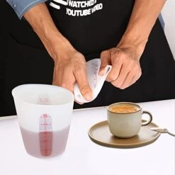 Silicone Measuring Cups Flexible Measure Cups For Epoxy Resin Butter, Chocolate Mixing Plaster Stir Squeeze Pour Baking Cup BPA Free 500 ML + 250 ML (2 PCS) -KitchenAid Shop 41is7LsaO0L
