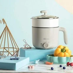 CAZARU FXJ Dormitory Student Small Pot, Multifunctional Household Hot Pot, Noodle Cooking Electric Pot, Integrated Small Electric Pot For Dormitory -KitchenAid Shop 41iv4rixaEL