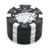 GENERIC High Stakes Grinder: The Casino Chip Edition At Home Herb Grinders (Black)