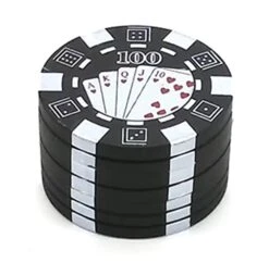 GENERIC High Stakes Grinder: The Casino Chip Edition At Home Herb Grinders (Black)