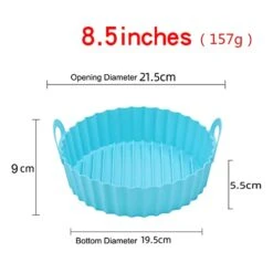 2-Pack Silicone Air Fryer Liners Pot, Air Fryers Liner Reusable Baking Tray Basket Oven Accessories, Replacement For Flammable Parchment Liner Paper, No More Harsh Cleaning Basket 8.5 Inch,Blue&Red 9 2-Pack Silicone Air Fryer Liners Pot, Air Fryers Liner Reusable Baking Tray Basket Oven Accessories, Replacement For Flammable Parchment Liner Paper, No More Harsh Cleaning Basket 8.5 Inch,Blue&Red -KitchenAid Shop 41j1lQIENbL
