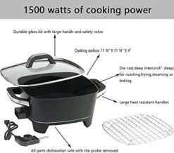 NStick Extra Deep Electric Skillet - For Roast Fry (12 Inch) -KitchenAid Shop 41j1yKWFAgL