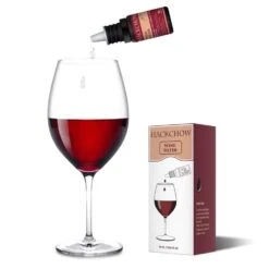 HackChow Wine Filters Remove Sulfites And Histamines, Reduce Tannins, Keep Away Allergies And Migraines, Taste The Charm Of Wine, And Are Great Gifts For People And Parties.(2 Bottles)