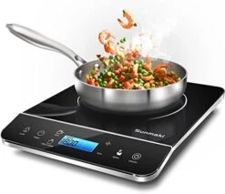 Induction Cooktop, Induction Hot Plate With LED Display, 1800W Countertop Burner Portable Black Crystal Glass Surface 10 Temperature 9 Power Setting &3H Timer For Cooking 14 Induction Cooktop, Induction Hot Plate With LED Display, 1800W Countertop Burner Portable Black Crystal Glass Surface 10 Temperature 9 Power Setting &3H Timer For Cooking -KitchenAid Shop 41j5qYmaXeL. AC