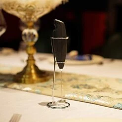 Electric Milk Frother Foam Mixer With Stainless Steel Stand & Whisk Operated Drink Mixer -KitchenAid Shop 41j9naDNiOL