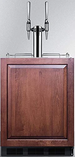 BC58BLBIADAIFNCFTWIN Built-In Undercounter ADA Height Commercially Listed Dual Tap Nitro Coffee Dispenser With Panel-Ready Door, Adjustable Thermostat And Black Cabinet