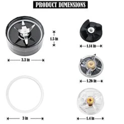 Cross Blade Blender Replacement Parts With Base Gear &Blade Gear Rubber Gaskets Replacement Parts Compatible With 250W Magic Bullet MB1001 Series Blender（10 Pieces) -KitchenAid Shop 41jFUnkBFgL