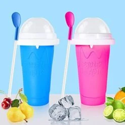 Cdbz Slushy Cup Slushie Cups,Slushie Maker Squeeze Cup,Frozen Magic Slushy Maker Cup,Slushy Cup 2 Pack, Protable Smoothie Mug Ice Cream Maker For Juices And Drinks (BLUE+PINK) -KitchenAid Shop 41jKE5GLOiL. AC