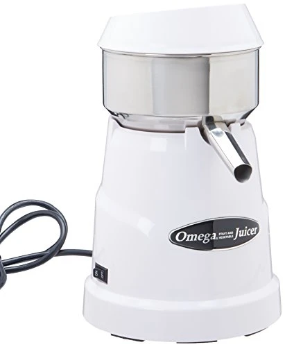 Omega C-10W Professional Citrus Juicer Features 3 Juice Cones For All Citrus Sizes 150 Rotations Per Minute Surgical Steel Bowl And Pulp Strainer With Non-Slip Feet, White 3 Omega C-10W Professional Citrus Juicer Features 3 Juice Cones For All Citrus Sizes 150 Rotations Per Minute Surgical Steel Bowl And Pulp Strainer With Non-Slip Feet, White