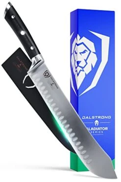 Bull Nose Butcher & Breaking Knife - 10" - Gladiator Series Elite - German HC Steel - Sheath Guard Included - NSF Certified
