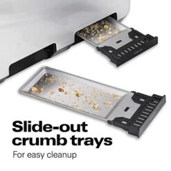 Hamilton Beach 4 Slice Toaster With Extra-Wide Slots, Bagel Setting, Toast Boost, Slide-Out Crumb Tray, Auto-Shutoff & Cancel Button, Digital With Defrost Function, Stainless Steel (24796) -KitchenAid Shop 41jdmtSyG8L