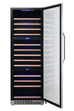 131 Bottle 24" Built-In Triple Zone Wine Cooler -KitchenAid Shop 41jeErH8ZRL