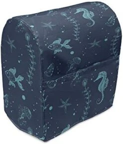 Ambesonne Green Stand Mixer Cover, Retro Style Themed Pattern With Little White Polka Dots Pastel, Kitchen Appliance Organizer Bag Cover With Pockets, 6-8 Quarts, Mint Green White -KitchenAid Shop 41jmxiT4QML. AC