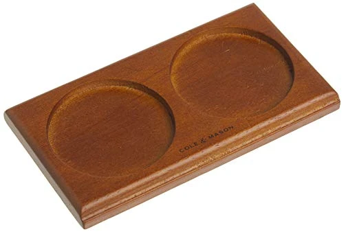 Cole & Mason Salt & Pepper Mill Tray, Brown Wood 3 Cole & Mason Salt & Pepper Mill Tray, Brown Wood