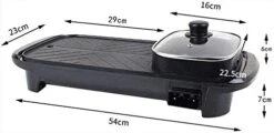 Household Multi-Function Barbecue Frying Pan Dual-Purpose Barbecue Hot Pot One Pot Electric Hot Pot Electric Baking Pan 54 X23cm -KitchenAid Shop 41kAzET3R3L