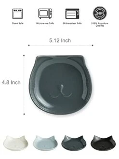 Ceramic Spoon Rest For Stove Top, Cat Cooking Spoon Holder For Kitchen Counter, Cute Spoon Rest Utensil Rest For Spatula, Spoons Or Ladles, Dark Gray