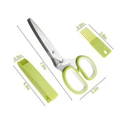 Herb Scissors, Multipurpose Sharp Kitchen Herb Cutter Shears With 5 Stainless Steel Blades, Safety Cover, Cleaning Comb, Cool Kitchen Gadgets For Cutting Fresh Garden Herbs, Dishwasher Safe 8 Herb Scissors, Multipurpose Sharp Kitchen Herb Cutter Shears With 5 Stainless Steel Blades, Safety Cover, Cleaning Comb, Cool Kitchen Gadgets For Cutting Fresh Garden Herbs, Dishwasher Safe -KitchenAid Shop 41kPPAxaB1L