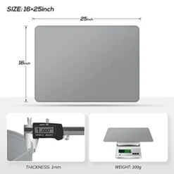 Kitchen Coffee Maker Heat Resistant Mat, Waterproof Silicone Coffee Mat, Fireproof Countertop Protector Cover Mat Under Oven, Coffee Maker, Cutting Board, Bread Machine (Grey, 16"X25") -KitchenAid Shop 41kR0baWKZL