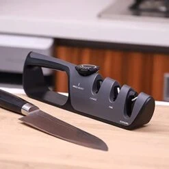 Knife Sharpeners,Professional Knife Sharpener, Kitchen Knife Sharpener With Adjustable Angle,3 Stages Sharpening Slot, Scissor, Coarse, Fine 13 Knife Sharpeners,Professional Knife Sharpener, Kitchen Knife Sharpener With Adjustable Angle,3 Stages Sharpening Slot, Scissor, Coarse, Fine -KitchenAid Shop 41kRZ8ts5QL