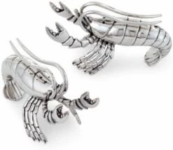 Mud Pie Crab Salt And Pepper Shaker Set, Silver 3 1/2" X 2 1/2" -KitchenAid Shop 41kSLBU03IL. AC