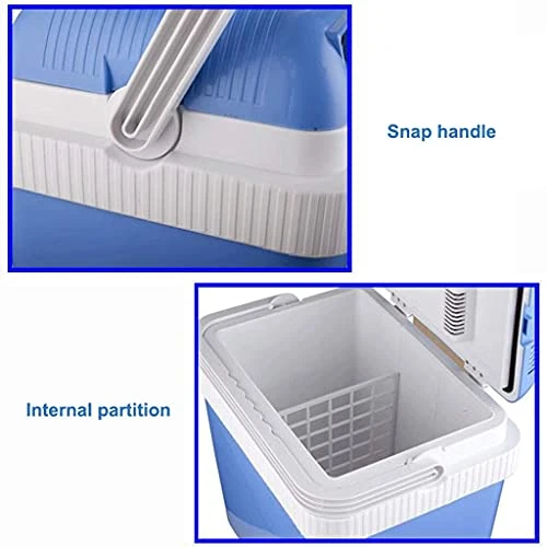 TONPOP Mini Fridge 24L Car Refrigeration Hot Cold Portable Electric Cool Box For Car, Boat And Camping Garden - Blue 6 TONPOP Mini Fridge 24L Car Refrigeration Hot Cold Portable Electric Cool Box For Car, Boat And Camping Garden - Blue - Image 4