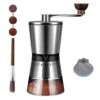 Manual Coffee Bean Grinder,Manual Coffee Grinder,Manual Burr Coffee Grinder 8 Scale Conical Ceramic With Cleaning Boar Bristle Brush Beans For Family,camping(SWD-01)
