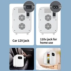 Mini Fridge For Bedroom,Skincare Fridge,20L Dual-core Cooling/Heating, Power Saving AC/DC Portable Thermoelectric Cooler Small Refrigerator For Makeup,Skincare, Beverage, Home, Office And Car(White). -KitchenAid Shop 41ka19USbYL