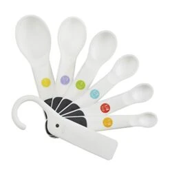 OXO Good Grips 6-Piece Plastic Measuring Spoons With Scraper- White
