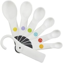 OXO Good Grips 6-Piece Plastic Measuring Spoons With Scraper- White -KitchenAid Shop 41kaT0vviPL. AC