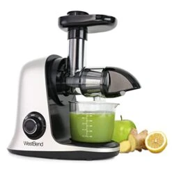 Juicer Cold Press Masticating For Juicing Fruits Vegetables And Greens, 150-Watts, White (Renewed Premium)