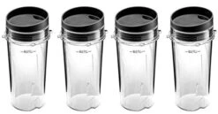 Nja Single Serve 16-Ounce Blender Cups Set For BL770 BL780 BL660 Professional Blender (Pack Of 4)