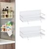 Gerguirry Magnetic Spice Racks White, Magnetic Shelves For Refrigerator Kitchen Shelf Organizers And Storage With 4 Removable Hooks Easy To Install（2 Pack -KitchenAid Shop 41kqZLyhHhS