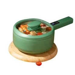 DEPILA Glass Cooking Pot Integrated Frying And Boiling Multi-function Small Milk Pot, Small Cooking Pot, Non Stick Cooking Pot, Electric Rice Pot, Plug In Pot