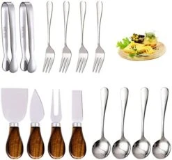 Charcuterie Accessories (20 Pcs), Cheese Spreaders For Charcuterie Board, Mini Serving Spoons, Forks And Mini Serving Tongs - Charcuterie Utensils For Butter, Cheese And Pastry Making -KitchenAid Shop 41krXnUqAAL. AC