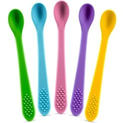 Best First Stage Baby Infant Spoons, 5-Pack, Soft Silicone Baby Spoons Training Spoon Gift Set For Infant 19 Best First Stage Baby Infant Spoons, 5-Pack, Soft Silicone Baby Spoons Training Spoon Gift Set For Infant -KitchenAid Shop 41kunjPWF5L